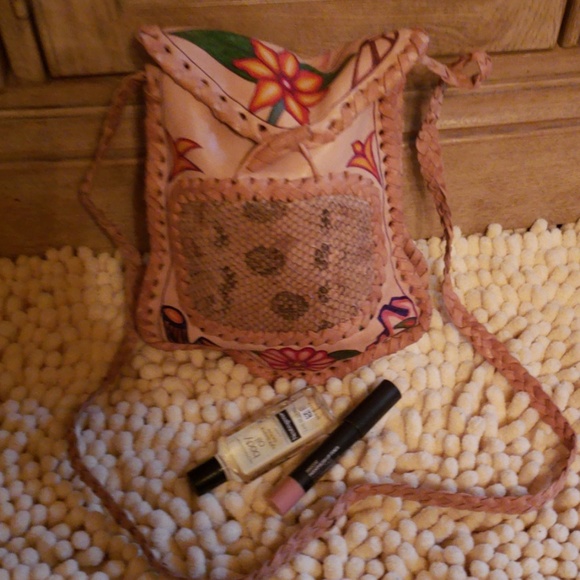 Braided handle hand made leather shoulder pirse - Picture 3 of 4